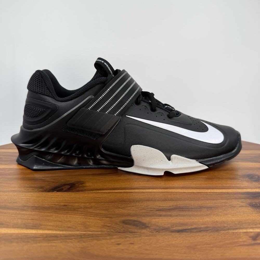 Nike Savaleos Mens Size 9 Black White Weightlifting Shoes Gym Training New